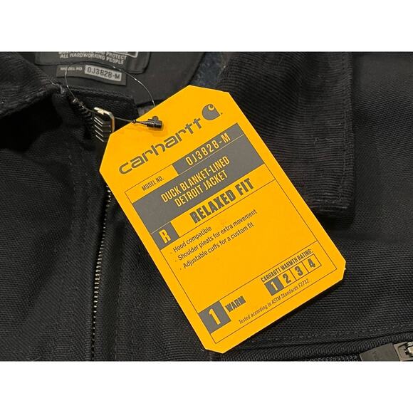 Carhartt Duck Blanket Lined Relaxed Fit Detroit Jacket Black XLT NWT USA MADE - Picture 3 of 8